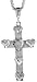Sterling Silver 2 1/2 (68 mm) Diamond Cut Cross Pendant