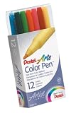 Color Pen Set, Water-based, Fiber Tip, 12 Assorted Colors, Sold as 1 each