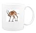 Mug with antlers, spots, gazelle, stretching, brown