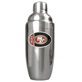 San Francisco 49ers NFL Stainless Steel Cocktail Shaker by Great American Products