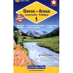 Davos / Arosa 1 : 60 000. Wanderkarte. Lenzerheide - Pr�ttigau