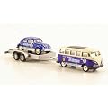 VW 2er-Set: T1 Samba Bus + Rally K�fer, No.71, Aero Service Romans, Modellauto, Fertigmodell, Schuco 1:87