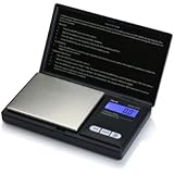 American Weigh Scales AWS-600-BLK Digital Personal Nutrition Scale, Pocket Size, Black