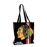 CHICAGO BLACKHAWKS NHL Team Medium Reuseable Canvas Tote Bag-Measures 13" by 14" by 5")