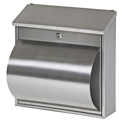 Basi-Saturn 2170-0800 BK 800 Briefkasten Edelstahl 360 x 360 x 100 mm mit Zeitungsfach