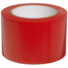 Brady 108' Length, 3" Width, B-725 Vinyl Tape, Red Color Aisle Marking Tape