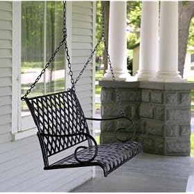 Casual Outdoor Co. Sleigh Back 4ft. Wrought Iron Porch Swing by 