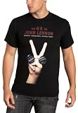 Men's John Lennon U.S. V John Lennon T-Shirt, Black, Large