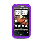 Solid Purple Silicone Skin Gel Cover Case For HTC Droid Incredible 2 ADR635 ....