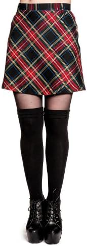 Hell Bunny Black Tartan Patsy Mini Skirt XL - US 14