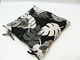 日本製シートクッション 『モンステラ』 サイズ:45×45cm カラー:ブラック(#9516419)