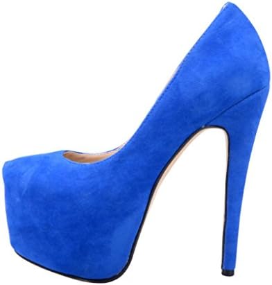 Shoesofdream Women's Jebbean Pure Wild Classics Closed Round Toe Cone Stiletto Heels Autumn Spring Weding Party Dressing Pump 12 M US