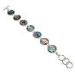 Round Abalone Toggle Fashion Bracelet