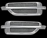 Universal Chrome Fender Vent 1 Bar Mesh - 2 Pack