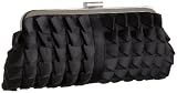 Jessica McClintock Bow Clutch,Black,one size