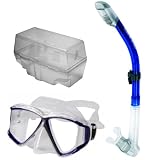 Cressi Panoramic Dive Mask and Dry Snorkel Scuba Snorkeling Set
