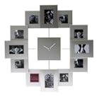 PT Family Time Photoframe Clock, Silver