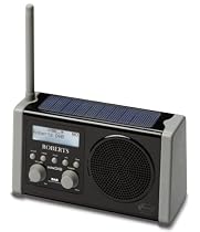 Roberts SOLARDAB-BK Solar Powered DAB Radio with Rechargeable Battery Pack - Black