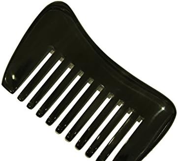 Hron Comb Beard Comb Wide Tooth Handmade Buffalo Horn Pocket Comb - HC012