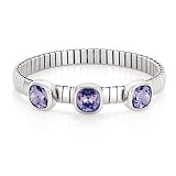 CHIC: Stainless steel bracelet made with three CRYSTALLIZEDTM - Swarovski Elements. (VIOLET)