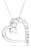 14k Choice of White or Yellow Gold Diamond Journey Half-Heart Pendant (1/2 cttw, H-I Color, I1-I2 Clarity)
