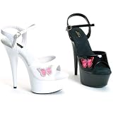 Ladies 609-Butterfly 6 Pointed Stiletto With Embroidered Butterfly by Ellie Shoes