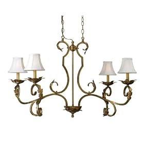 AF Lighting 6735-4H Candice Olson Belcaro Candle Base Island Fixture, Antique Gold with... by Candice Olson
