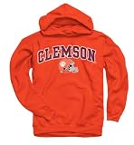Clemson Tigers Youth Orange Football Helmet Hooded Sweatshirt