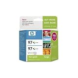 HP 97 Tri-Color Ink Cartridge in Retail Packaging, Twin Pack