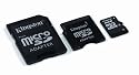 Kingston 16 GB Class 2 microSDHC Flash Memory Card with SD & mini SD Adapters