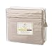 Clara Clark Premier 1800 Series 4pc Bed Sheet Set - King, Cream/Beige, Hypoallergenic, Deep Pocket