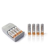 Sony BCG-34HLD4L - Battery charger 4xAA/AAA - included batteries: 4 x AA NiMH 1700 mAh