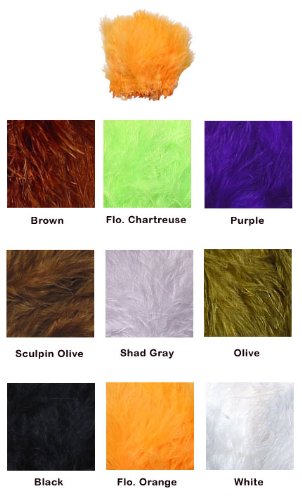 Marabou Color: White; Style: Wooly Bugger