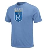 Kansas City Royals Light Blue Silver Era Retro Logo T-Shirt
