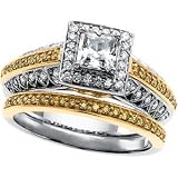 14K Yellow Gold Diamond Semi Mount Engagement Ring