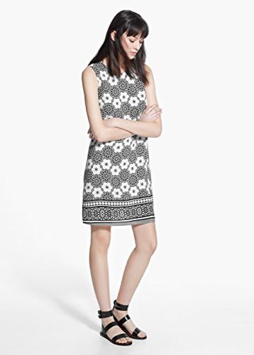Mango Women's Print Dress, Black, 4