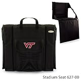 Virginia Tech Hokies Padded Lightweight Stadium Seat - Black w/Digital Print