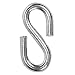 Campbell B5954024 Low Carbon Steel S Hook, Zinc Plated, 1" Inside Length, 42 lbs Working Load Limit, (Bag of 6)