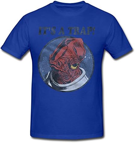 Souc Star Wars It's A Trap Admiral Ackbar Tee Shirts For Man RoyalBlue S