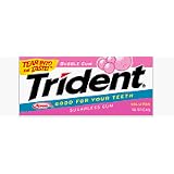 Trident Sugarless Chewing Gum, Bubble Gum 12X18Sticks