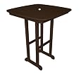 31" Recycled Earth-Friendly Cape Cod Outdoor Patio Counter Table Chocolate Brown