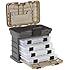Plano Molding 1354 Stow N Go Tool Box with 4 23500 Series StowAways, Graphite Gray and Sandstone