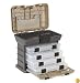Plano Molding 1354 Stow N Go Tool Box with 4 23500 Series StowAways, Graphite Gray and Sandstone