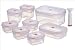Zevro VS2-S-1703 Vac 'n Save Ruby Rectangular-Shaped Vacuum-Sealing Food-Storage Containers, Set of 8
