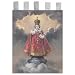 Church Banner - Infant of Prague - Cotton Canvas with Archival Inks and UV Coating - Border Rings for Rod Hanging. Print Size 24"x36"