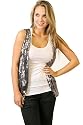 G04 New Ladies Sequin Grey Waistcoat Shiny Sizes 8-14