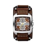 Fossil Men's JR1197 Brown Leather Strap Brown Analog Dial Chronograph Watch