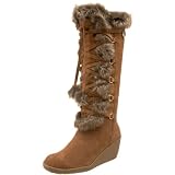 MICHAEL Michael Kors Women's Vail Faux Fur Boot,Barley,10 M US