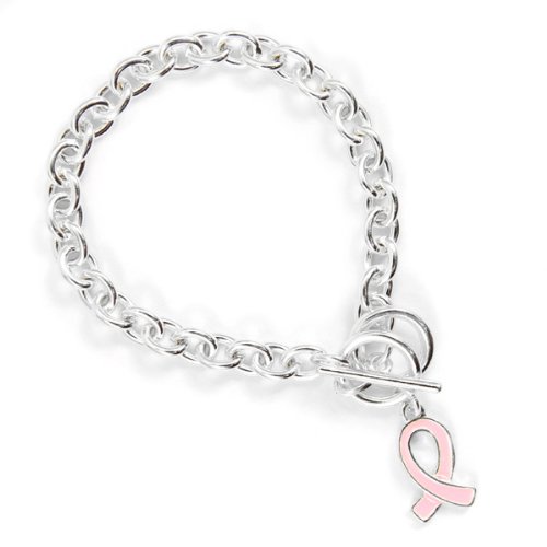 Laurie's Chain Link Breast Cancer Awareness Bracelet 