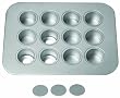 Chicago Metallic Mini Cheesecake Pan 12 Cavity, 13.90-Inch by 10.60-Inch (2-Inch by 1.6-Inch Cavities)